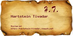 Hartstein Tivadar névjegykártya